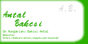 antal bakcsi business card